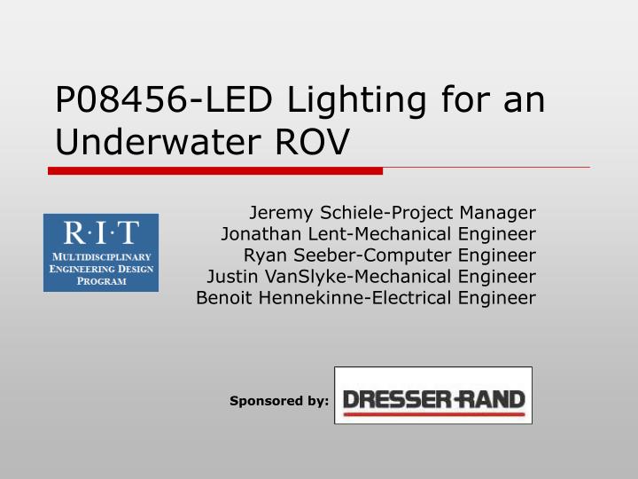 p08456 led lighting for an underwater rov