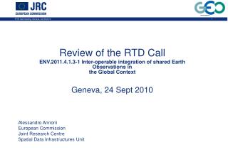 Review of the RTD Call