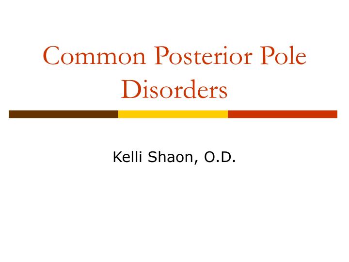 common posterior pole disorders