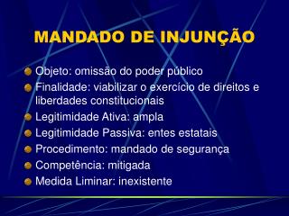 mandado de injun o