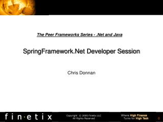 SpringFramework.Net Developer Session