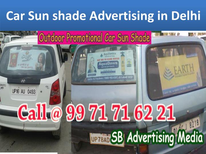 car sun shade advertising in delhi