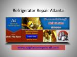 Refrigerator Repair Atlanta