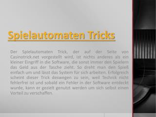 spielautomaten tricks
