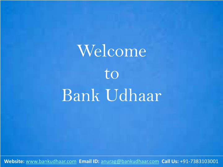 welcome to bank udhaar