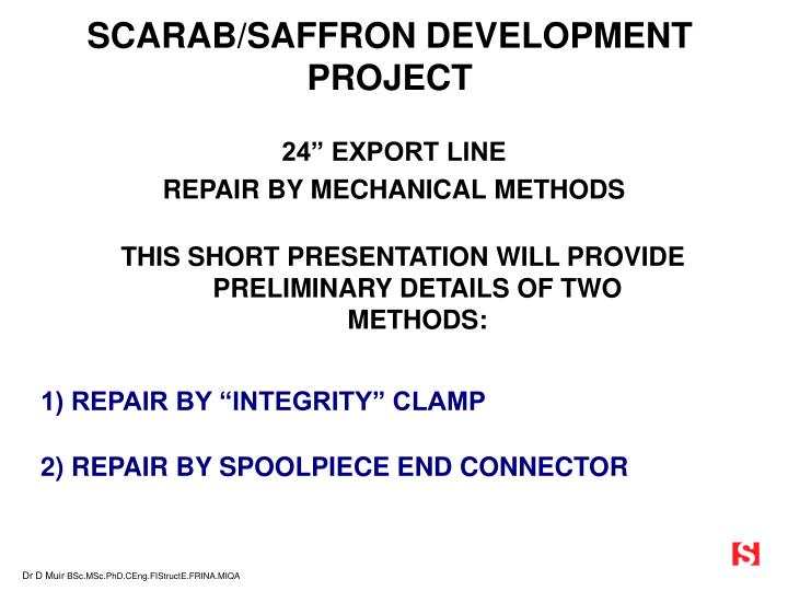 scarab saffron development project