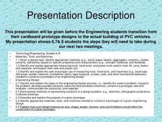 Presentation Description