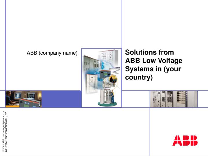 solutions from abb low voltage systems in your country