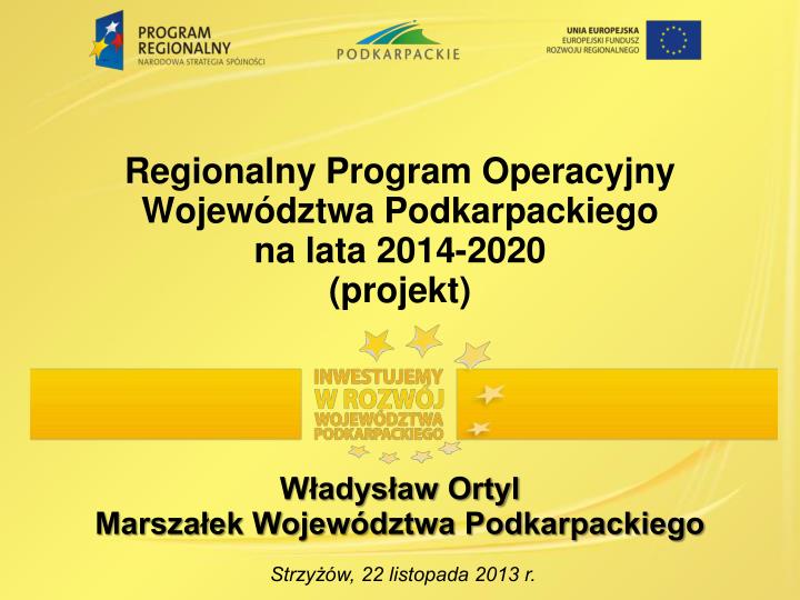 regionalny program operacyjny wojew dztwa podkarpackiego na lata 2014 2020 projekt