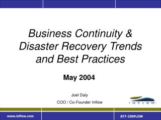 business continuity disaster recovery trends and best practices