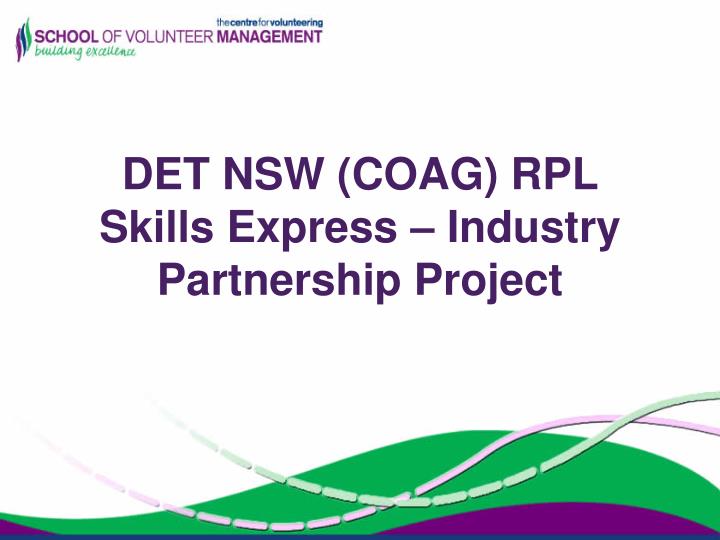 det nsw coag rpl skills express industry partnership project