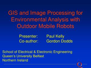 GIS and Image Processing for Environmental Analysis with Outdoor Mobile Robots