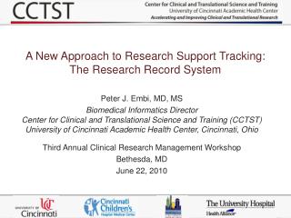 A New Approach to Research Support Tracking: The Research Record System