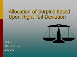 Allocation of Surplus Based Upon Right Tail Deviation