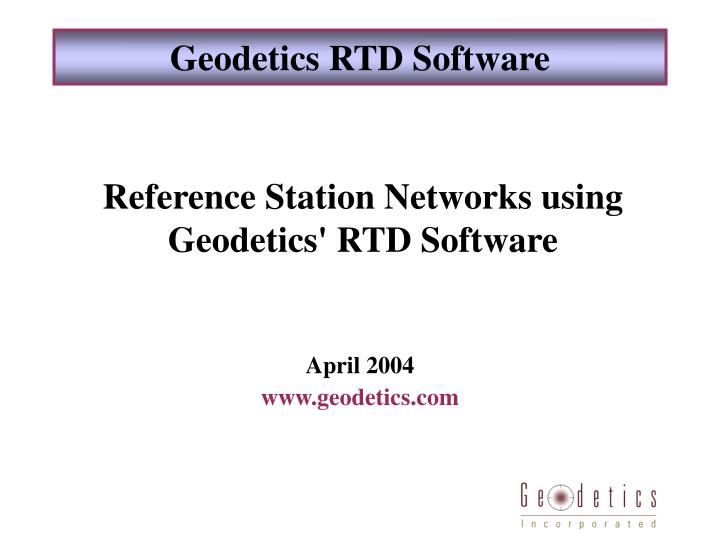 geodetics rtd software