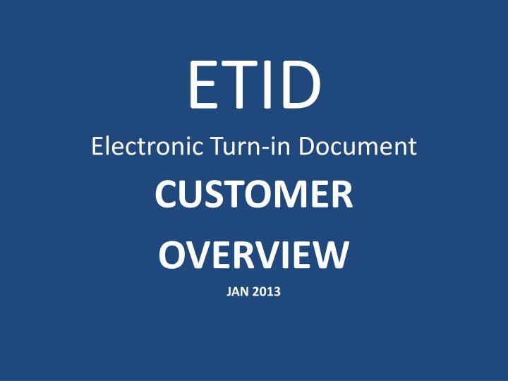 etid electronic turn in document