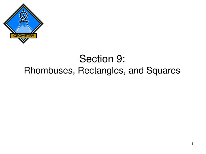 section 9 rhombuses rectangles and squares
