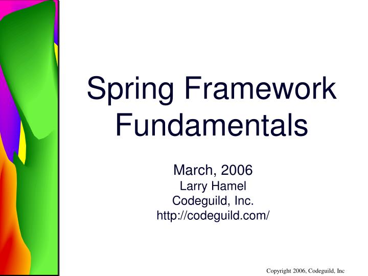 spring framework fundamentals