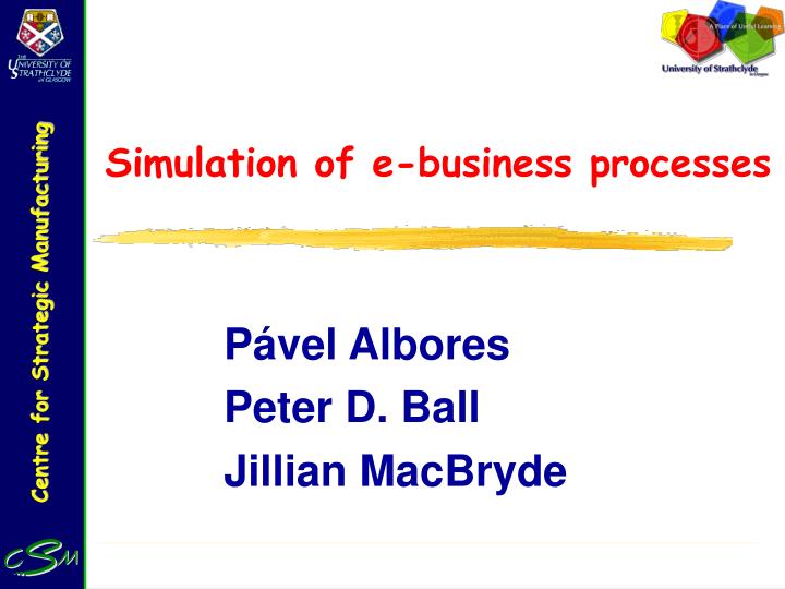 simulation of e business processes