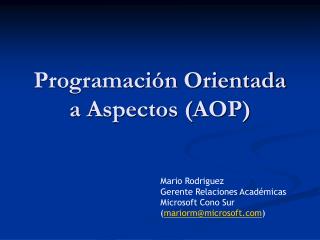 programaci n orientada a aspectos aop
