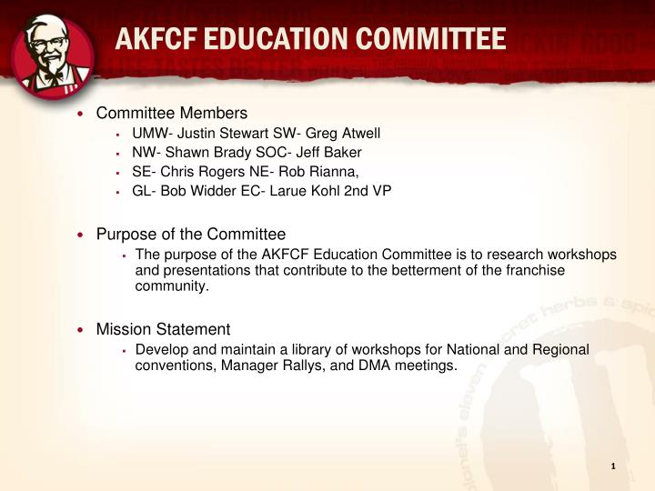 akfcf education committee