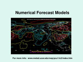 Numerical Forecast Models