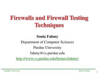 Firewalls and Firewall Testing Techniques