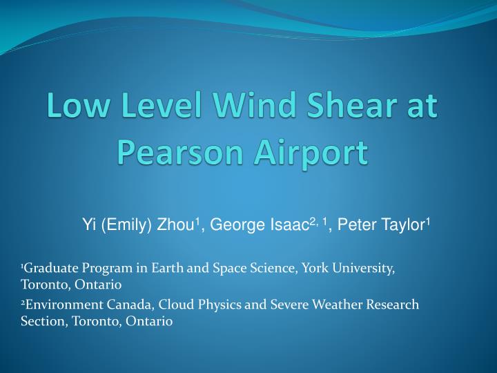 low level wind shear at pearson airport