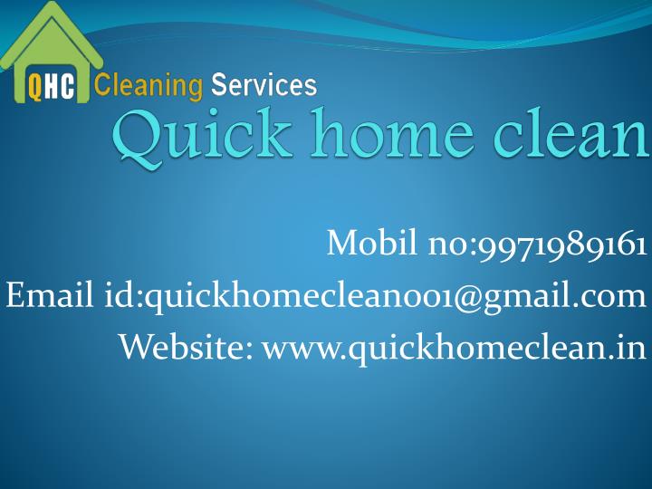 quick home clean