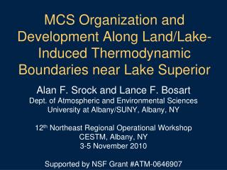 Alan F. Srock and Lance F. Bosart Dept. of Atmospheric and Environmental Sciences