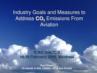 Industry Goals and Measures to Address CO 2 Emissions From Aviation