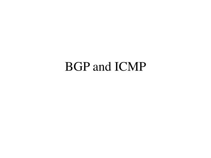 bgp and icmp