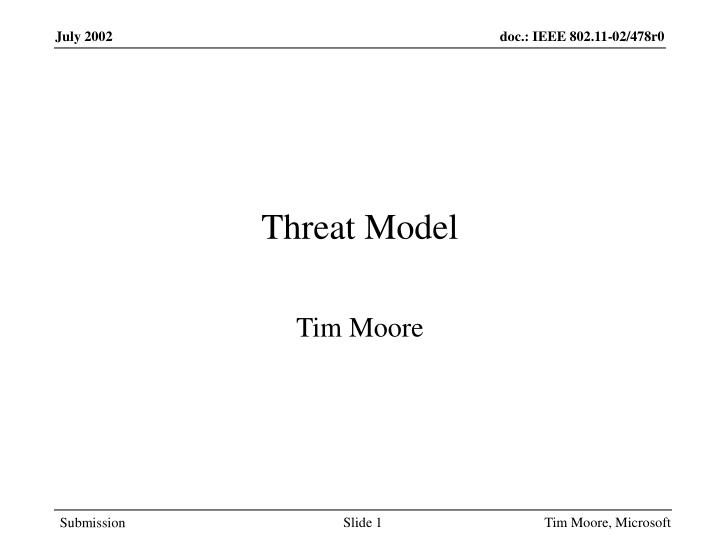 threat model