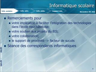 informatique scolaire