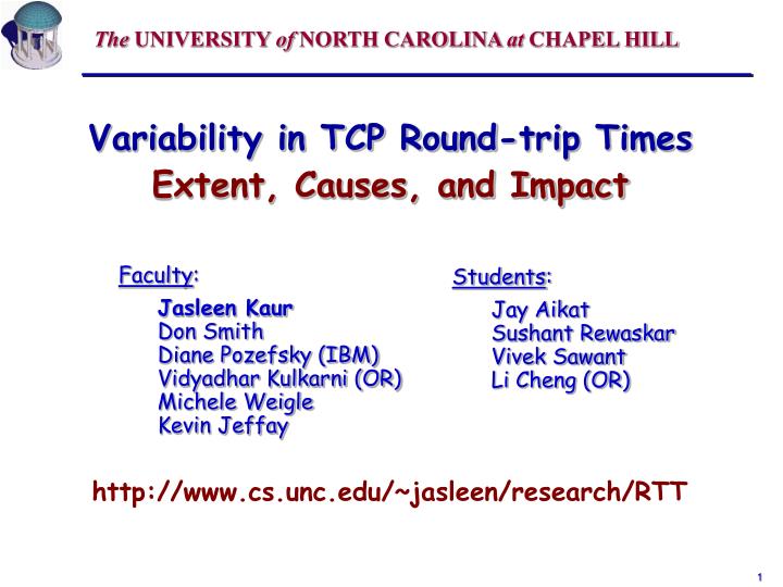 variability in tcp round trip times extent causes and impact