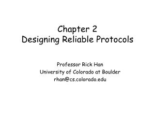 Chapter 2 Designing Reliable Protocols