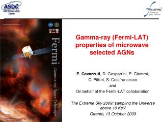 Gamma-ray (Fermi-LAT) properties of microwave selected AGNs