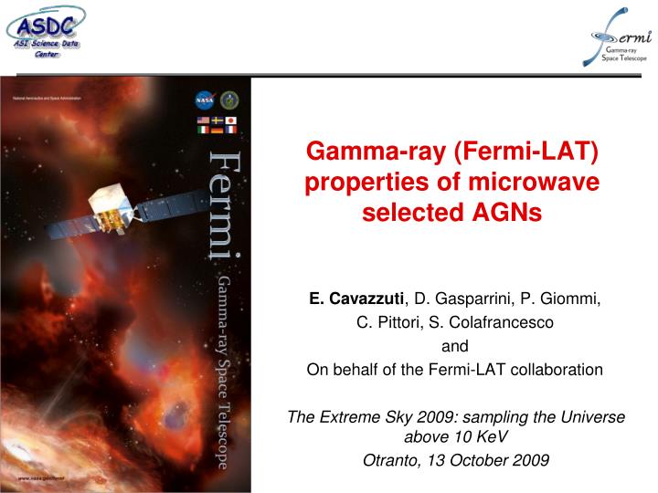 gamma ray fermi lat properties of microwave selected agns