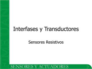 interfases y transductores