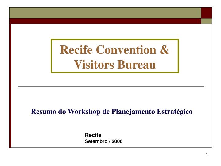 recife convention visitors bureau