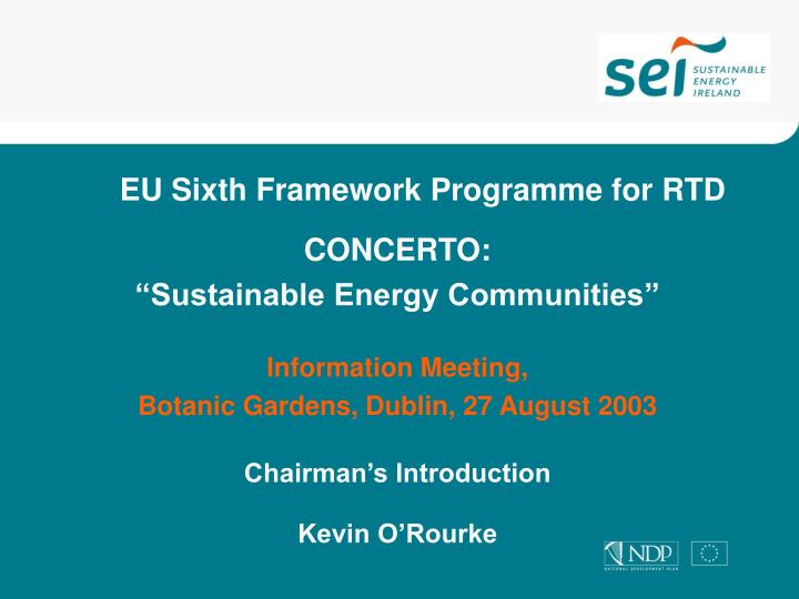 eu sixth framework programme for rtd