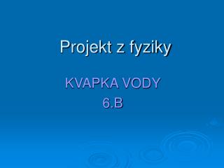 projekt z fyziky
