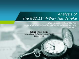 Analysis of the 802.11i 4-Way Handshake