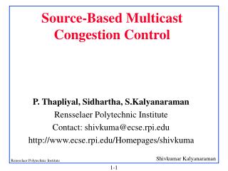 Source-Based Multicast Congestion Control
