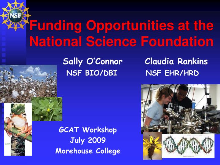 funding opportunities at the national science foundation