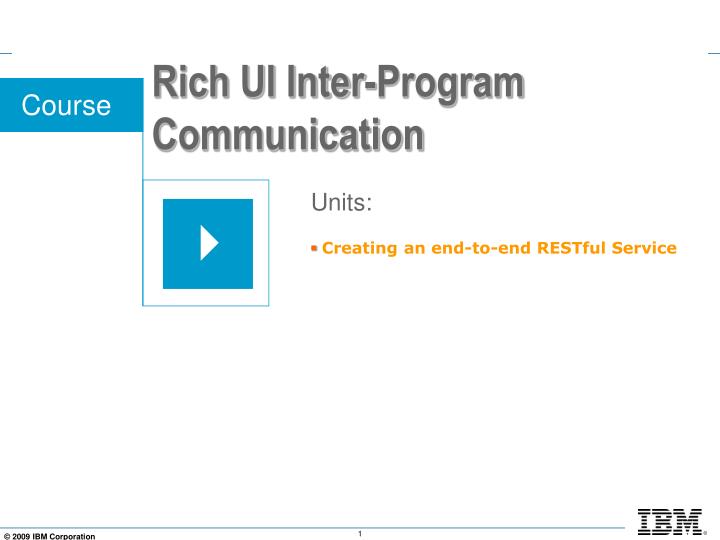 rich ui inter program communication