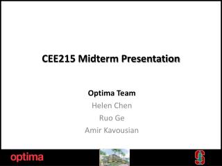 CEE215 Midterm Presentation