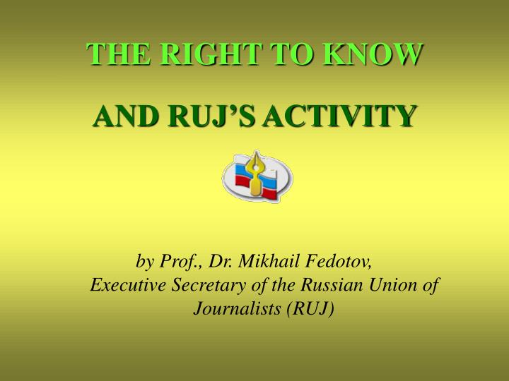 the right to know