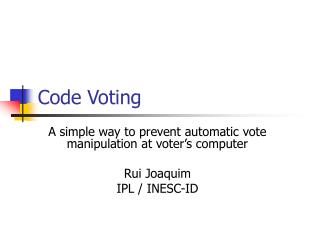 Code Voting
