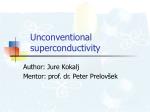 Unconventional superconductivity - slide 1